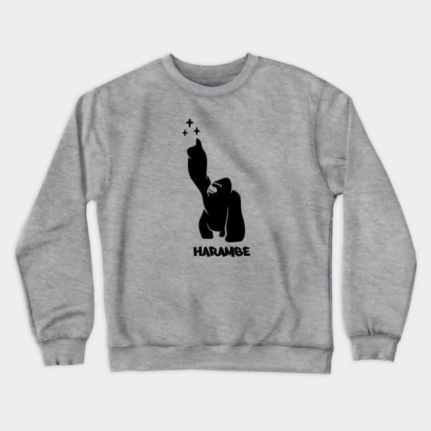 Harambe Gorilla Crewneck Sweatshirt by S_Art Design